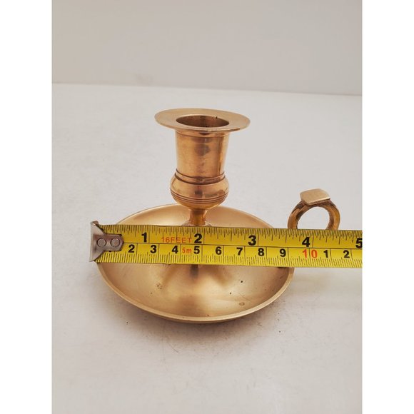 Vintage Brass Candle Holder - Brass Candlestick Holder - Brass Chamberst… - Picture 9 of 10